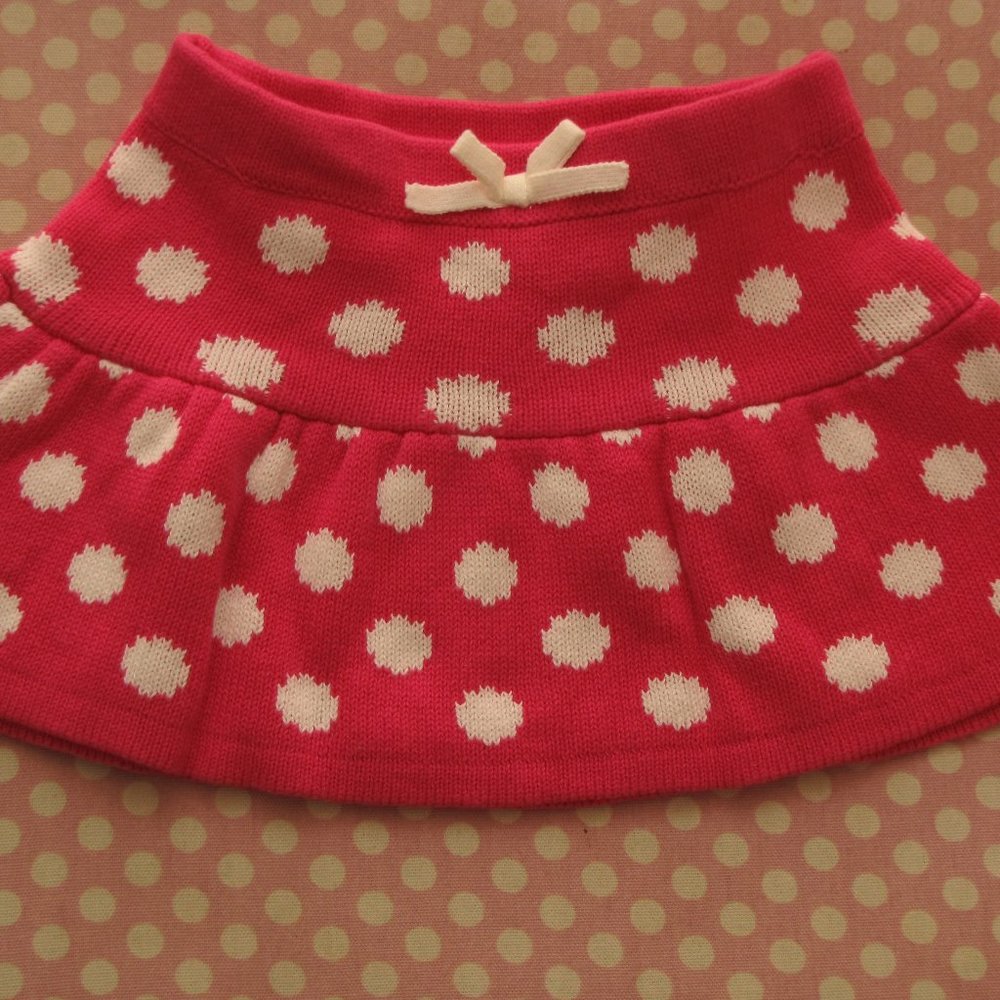 New~ Pink girls skirt polka dot pink Sonoma minnie